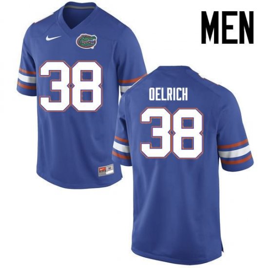 Men's Florida Gators #38 Nick Oelrich NCAA Nike Blue Authentic Stitched College Football Jersey JBQ6862WY